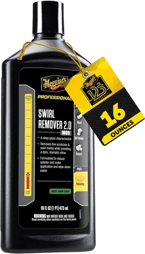 Vista 6 de Meguiar's M0216 Mirror Glaze Limpiador de corte fino, versátil, removedor de arañazos automático sin remolinos utilizado para pulir pintura