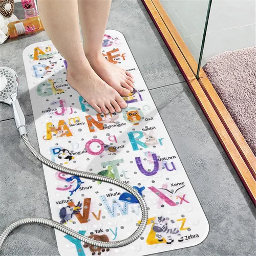 Vista 6 de Topotdor Alfombra de Baño para Bebé para Bañera para Niños, 40 X 16 Pulgadas Extra Larga Alfombra de Bañera para Niños Pequeños Antideslizante