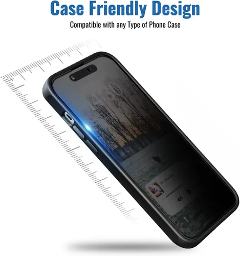 Vista 6 de Paquete de 3 protectores de pantalla de privacidad para iPhone 14 Pro Max [6,7 pulgadas], protección de sensor, compatible con Dynamic Island