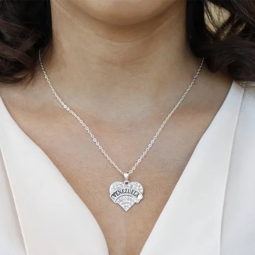 Vista 2 de Inspired Silver - Collar de plata con colgante de corazón de 18.0in con circonita cúbica