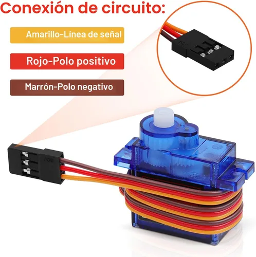 Vista 3 de 4 unidades de micro servos SG90 de 9g para control remoto de robot, helicóptero, avión, auto, barco