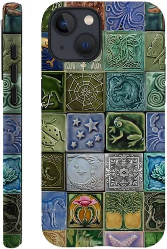 Vista 40 de Compatible con iPhone 13, Funda para teléfono duradera y a prueba de golpes con diseño de estantería de otoño - Calabaza de otoño Otoño Otoño