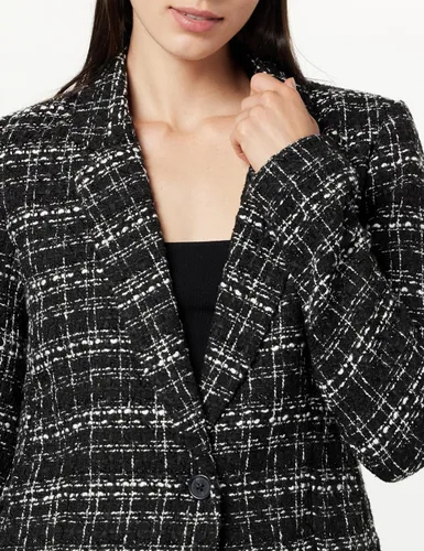 Vista 3 de The Drop Blake - Blazer largo para mujer Boucle negro
