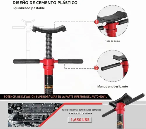 Vista 3 de SPECSTAR Soporte de soporte Underhoist 3/4 Ton Jack Stand 1650Lbs Capacidad