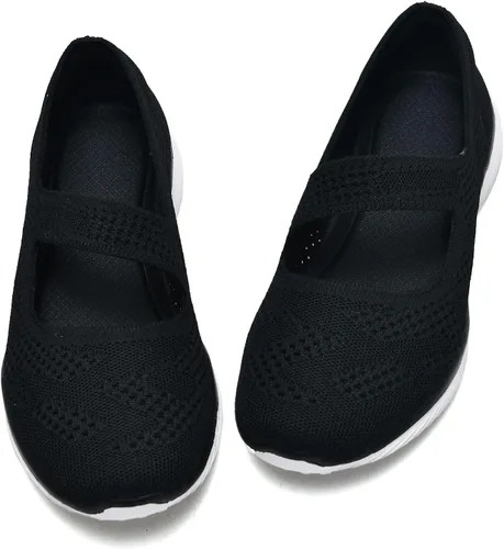 Vista 7 de Zapatos Mary Jane para caminar para mujer, zapatos casuales de enfermería, cómodos, antideslizantes, para trabajo y oficina