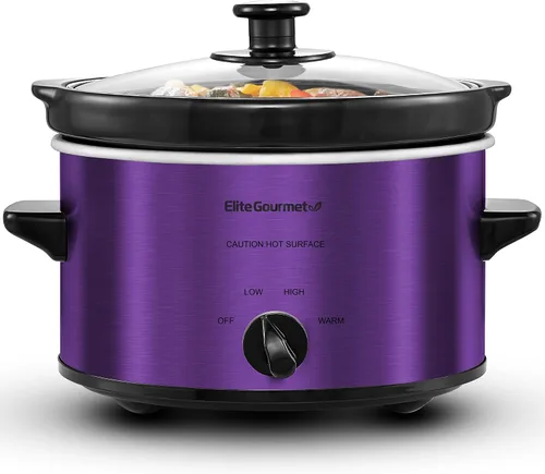 Vista 10 de MaxiMatic Elite Gourmet olla de cocción lenta de 1.5 qt, Plateado Tapa de cristal ajustable apta para lavavajillas, ideal para entradas, salsas