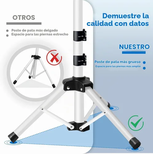 Vista 5 de Soporte para proyector, soporte para laptop de 22 a 55 pulgadas, trípode para proyector con soporte para teléfono, trípode para proyector