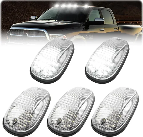 Vista 9 de POPMOTORZ Luces LED de marcador de techo de cabina, 5 piezas de luces de liquidación para Dodge Ram 2003-2018 1500 2500 3500 Pickup Trucks LED Cab