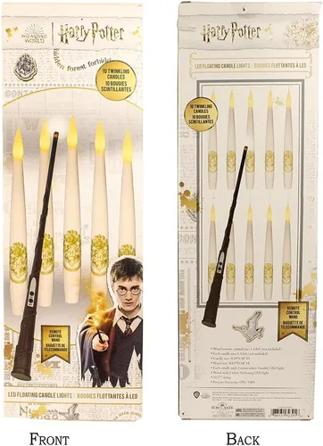 Vista 7 de Kurt Adler Harry Potter - Juego de 10 velas flotantes con varita remota