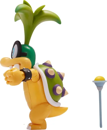 Vista 4 de Super Mario Figura de acción articulada coleccionable de Iggy Koopa de 4 pulgadas con accesorio de varita, perfecta para niños y coleccionistas por