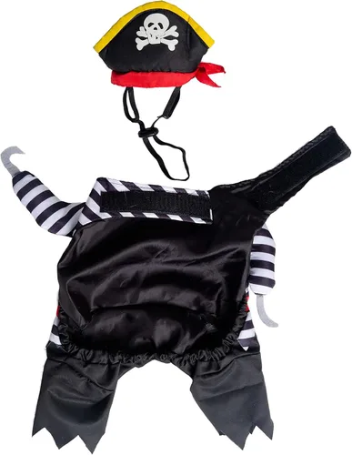 Vista 7 de Disfraz de pirata perro - Edición limitada, M, Negro, rojo, blanco