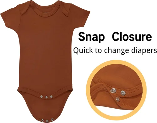 Vista 3 de GUISBY Body de rayón de manga corta para bebés de 0 a 24 meses