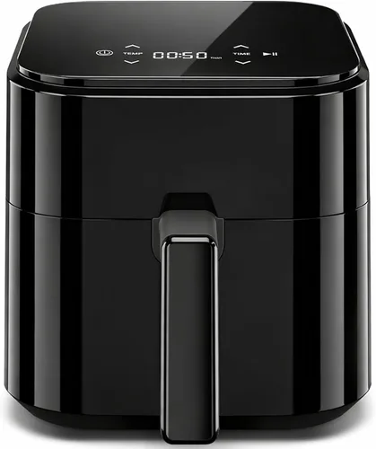 Vista 14 de Simple Deluxe 12 en 1 Freidora de aire 6.34 Qt, Freidora digital con ajustes preestablecidos y ventana visible, cesta antiadherente y apta