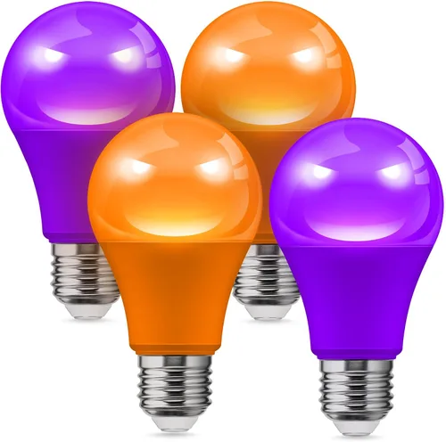 Vista 18 de L LOHAS LED Bombillas LED, Bombilla de Luz Ámbar para Ayuda del Sueño, A19 9W (Equivalente a 60 Vatios), Bloqueo de Luz Azul, Bombillas Regulables