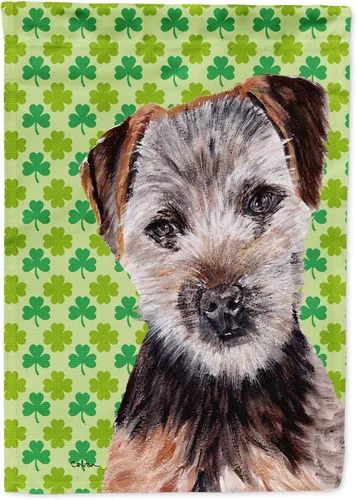 Vista 258 de Caroline's Treasures SS4442GF Affenpinscher Bandera de jardín con retrato de trébol del día de San Patricio para buzón, bandera decorativa