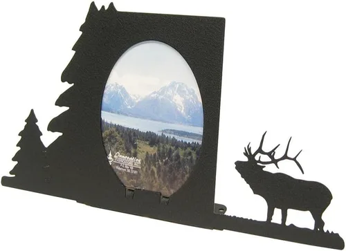 Vista 8 de Innovative Fabricators, Inc. Marco de fotos Wildlife, fabricado en Estados Unidos, osos y pinos, paisaje de 3.5 x 5 pulgadas