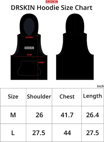 Vista 7 de DRSKIN 2 or 1 Pack Men's Hooded Tank Tops Bodybuilding Muscle Cut Off T Shirt Sleeveless Gym Training Hoodies Workout Dry