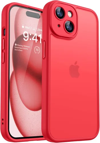 Vista 7 de CANSHN Funda mejorada para iPhone 15 [protección completa de la cámara] [mate translúcido] Funda protectora a prueba de golpes para iPhone 15 de 6.1