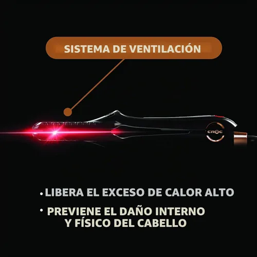 Vista 3 de CROC Masters - Plancha plana de titanio negro de 1.5 pulgadas
