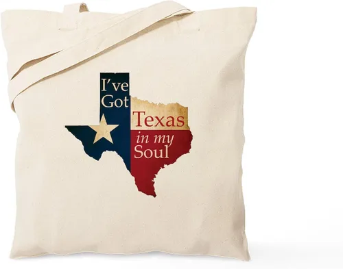 Vista 22 de CafePress Bolsa de mano de la bandera de Texas, bolsa de lona natural, bolsa de compras reutilizable