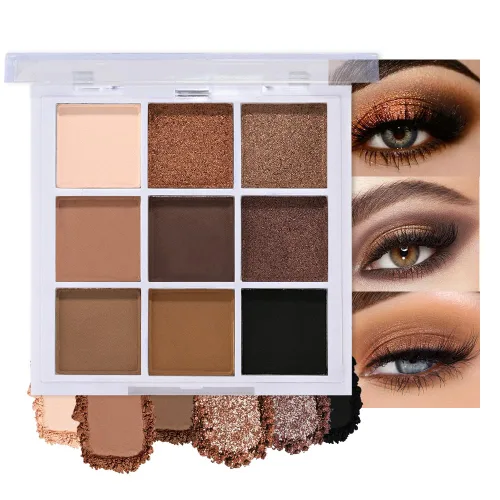 Vista 9 de CAKAILA Paleta de sombra de ojos mate de 10 colores, color gris y gris topo, paleta de sombra de ojos neutra, paleta de maquillaje de larga