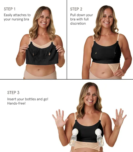 Vista 3 de Bravado! Basics - Brasier de bombeo manos libres, cómodo, clip and go, accesorio de brasier de lactancia, XS-XXL