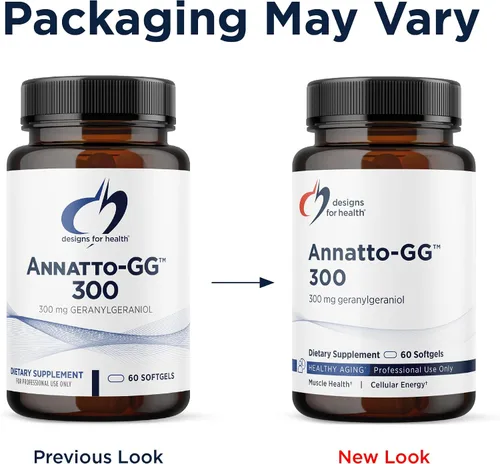 Vista 3 de Designs for Health Annatto-GG 300 - Suplemento GG de geranilgeraniol de Annatto Seeds - Apoya el envejecimiento saludable, la salud ósea, la salud