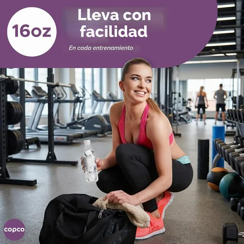 Vista 7 de Copco Hydra Botella de agua con tapa resistente a derrames, 16,9 onzas - Botella reutilizable Tritan con funda antideslizante, cuerpo de apertura