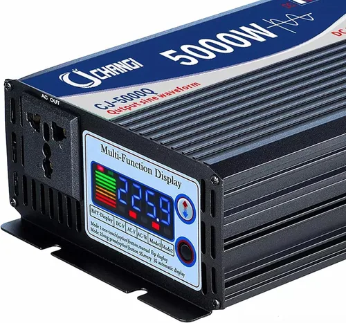 Vista 4 de Inversor de corriente de onda sinusoidal de 5000 W, 12 V/24 V/48 V/60 V CC a 220 V CA con pantalla LCD para RV/camión/coche/emergencia/solar