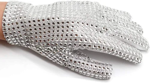 Vista 2 de Guantes de lentejuelas con diamantes de imitación para adultos, guantes de disfraz brillantes para fiestas, espectáculos, Halloween, Navidad