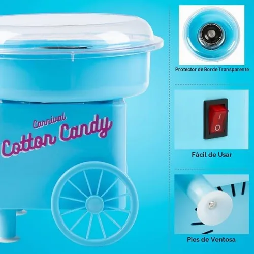 Vista 3 de Great Northern Popcorn - Mini máquina de algodón de azúcar para encimera con cuchara de azúcar y 10 palitos de servir, máquina para hacer dulces