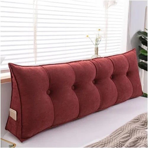 Vista 11 de Almohadas de cuña para cabecero + almohada de cuña para descansar y leer, cojín triangular súper suave, soporte de posicionamiento, almohadas largas