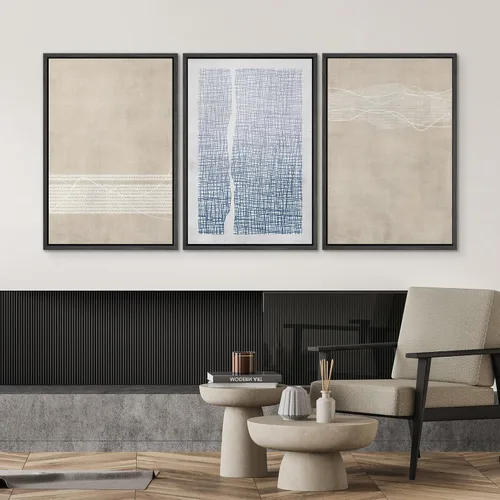 Vista 193 de SIGNWIN Lienzo enmarcado para pared, juego de arte neutro de bosque brumoso, ilustraciones en tono tierra, arte moderno, decorativo, bohemio