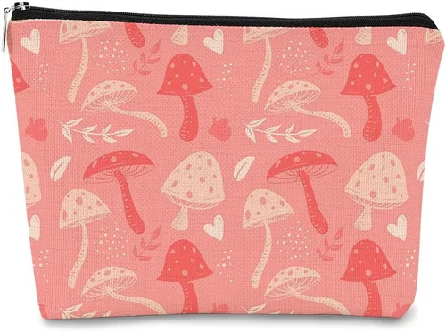 Vista 7 de BARPER Bolsa de maquillaje de hongos - Regalos para mujeres hippies, cosas de hongos, mushroom 1, Vintage