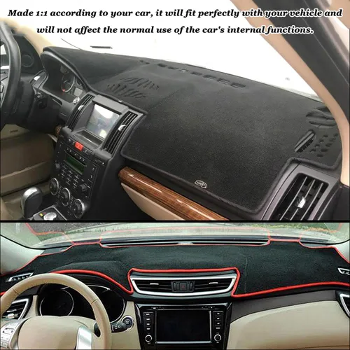 Vista 2 de HATHWAY Funda para salpicadero de automóvil, cubierta de protección solar para Toyota Land Cruiser Prado 2018 2019 RHD, cubierta interior para Rhd