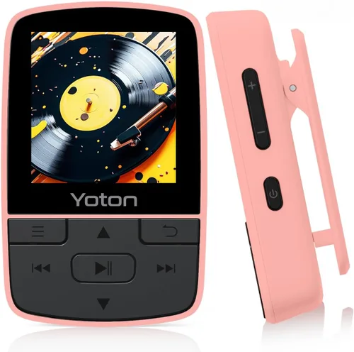 Vista 9 de Yoton Reproductor de MP3 con Bluetooth, máximo 64 GB, HiFi, clip, tarjeta Negro