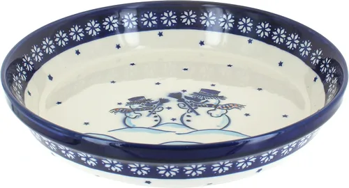 Vista 17 de Plato para pastel de tulipán azul de cerámica polaca de rosa azul