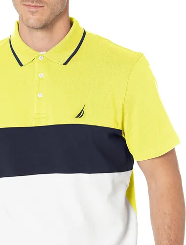 Vista 5 de Nautica Polo de manga corta 100% algodón piqué bloque de color para hombre