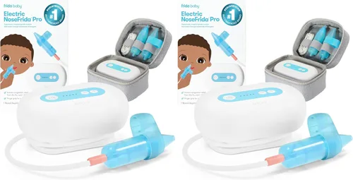 Vista 8 de Frida Baby Aspirador nasal eléctrico NoseFrida Pro para bebé, succión de grado hospitalario, succión de nariz para bebés y niños pequeños, aspirador
