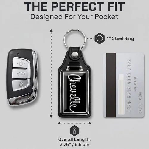 Vista 4 de Brotherhood Car Key Chain for Chevelle - Classic Models Keychain for Men and Women