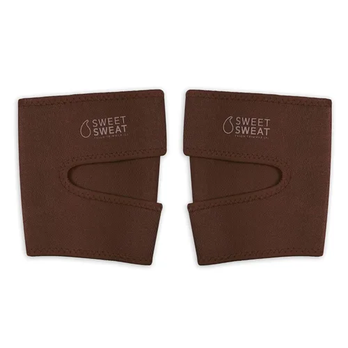 Vista 8 de Sports Research - Recortadores de muslo tonificados Sweet Sweat para hombres y mujeres Aumenta el calor y el sudor en los muslos (arcilla, pequeño)