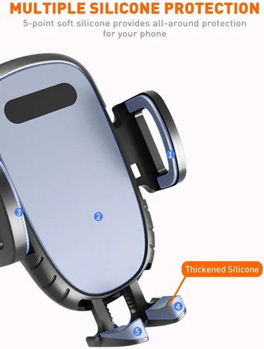 Vista 6 de Savadicar Soporte de teléfono para tablero compatible con Ford Bronco SUV 2021-2025 (no para Sport), soporte ajustable para teléfono celular