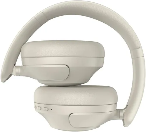 Vista 3 de Cubitt Headphones Lite - Auriculares inalámbricos Bluetooth 5.4 sobre la oreja, ANC, 60H, plegables, arena clara