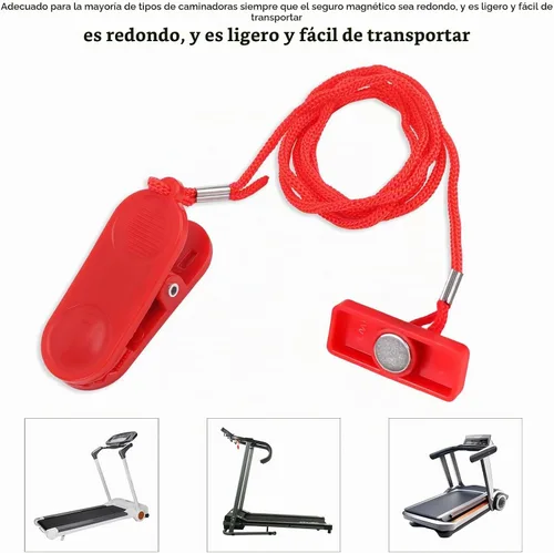 Vista 4 de Universal Treadmill Safety Key Magnetic Running Machine Switch Rectangle Emergency Stop Lock for Most Treadmills Accessories