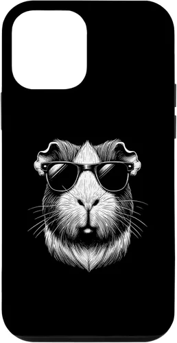 Vista 11 de iPhone 15 Cool conejillo de indias con gafas de sol de conejillo de indias amante caso