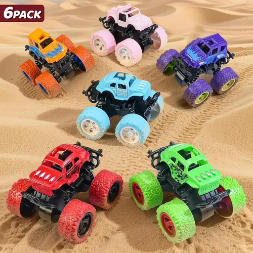 Vista 3 de Beestech Camión monstruo de juguete para niños y niñas de 3, 4, 5, 6, 7, 8 años de edad, camión monstruo accionado por fricción para fiestas