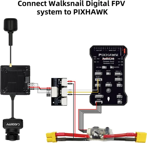 Vista 4 de Radiolink Divit - Adaptador de transmisión de video digital para DJI DIGITAL FPV SYSTEM, unidad de aire DJI O3, sistema Caddx Walksnail Avatar HD