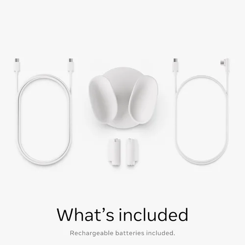 Vista 5 de Meta Quest Compact Charging Dock — Works with Meta Quest 3/3S — Extended Headset Charging Cable — Wireless Charging for Touch Plus Controllers