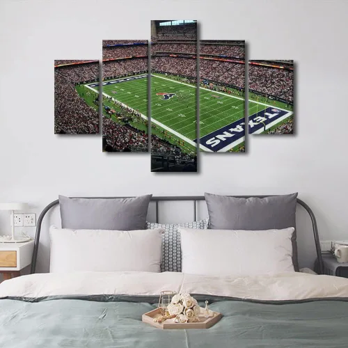Vista 23 de TUMOVO Allegiant Stadium Arte de Lienzo para Pared de Sala de Estar Equipo de Fútbol Americano Pintura Moderna Nevada Las Vegas Cuadro Deportivo