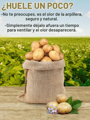 Vista 3 de 4 bolsas de arpillera natural transpirables de 14 x 20 pulgadas con cuerda